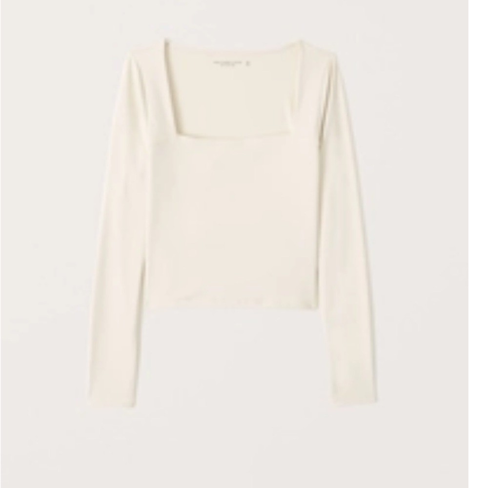 A&F Long-Sleeved Seamless Fabric Squareneck Top